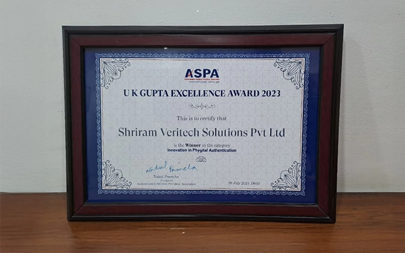 Awarded for Innovation in Phygital Authentication